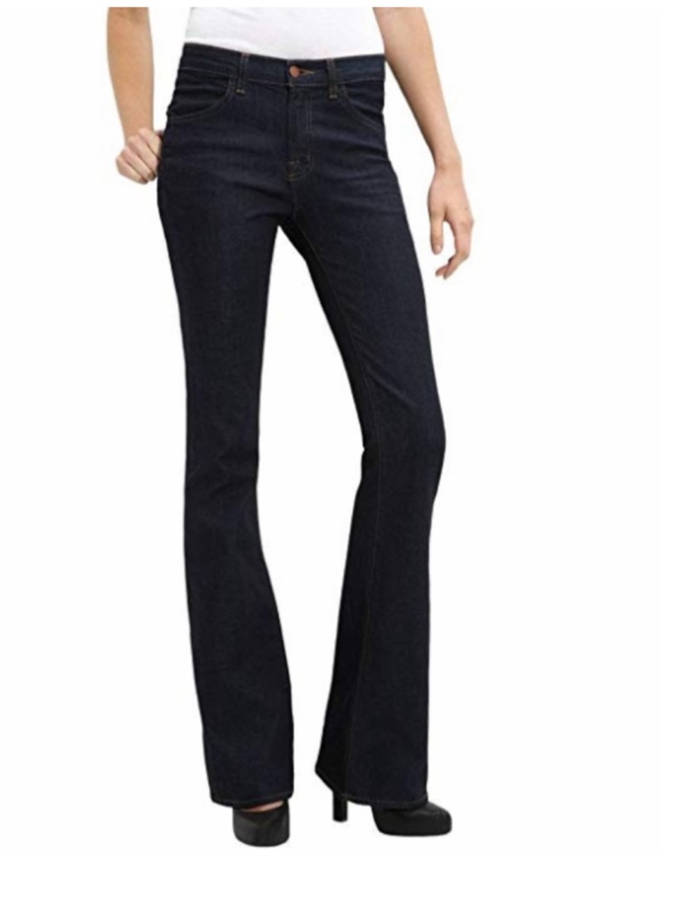 J. BRAND Lexington Mid Rise Flare Jeans Dark Wash Size 27